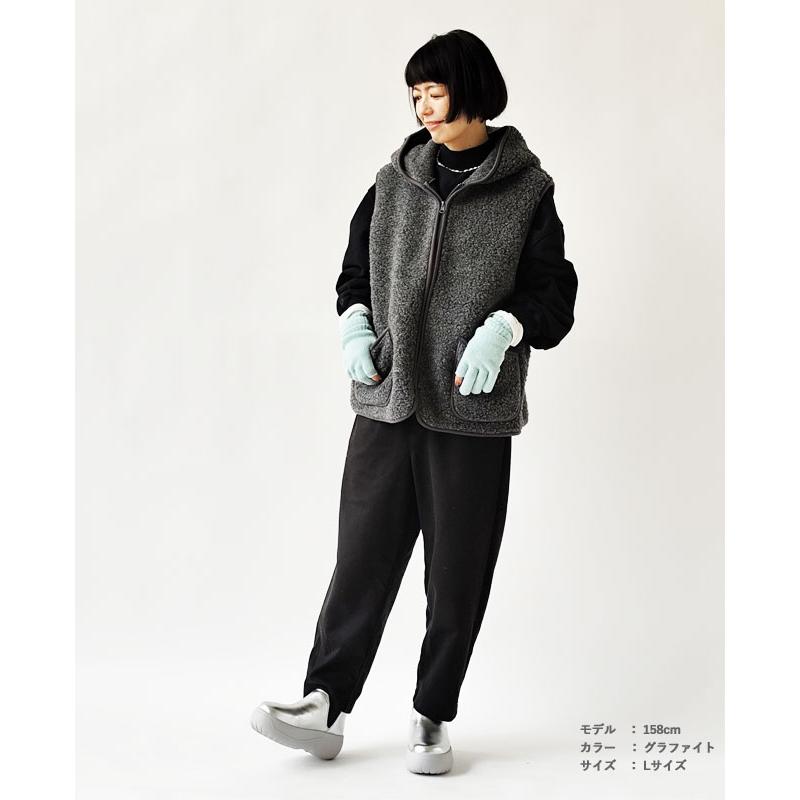 コールドブレーカー COLDBREAKER ボア ベスト ウールパイル フード付き