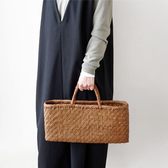 かごや 山葡萄 かごバッグ やまぶどう 網代編み 籠バッグ 編み込み