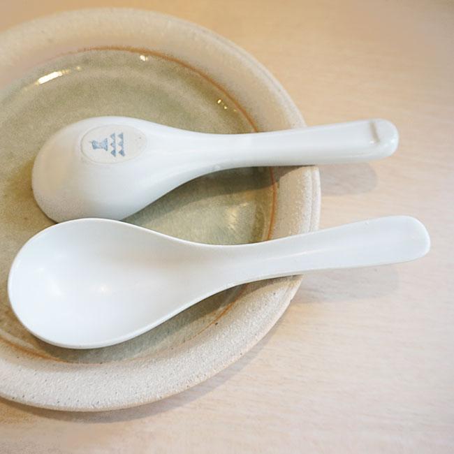 かもしか道具店 レンゲスプーン 白 (2個セット) 陶器 れんげ レンゲ
