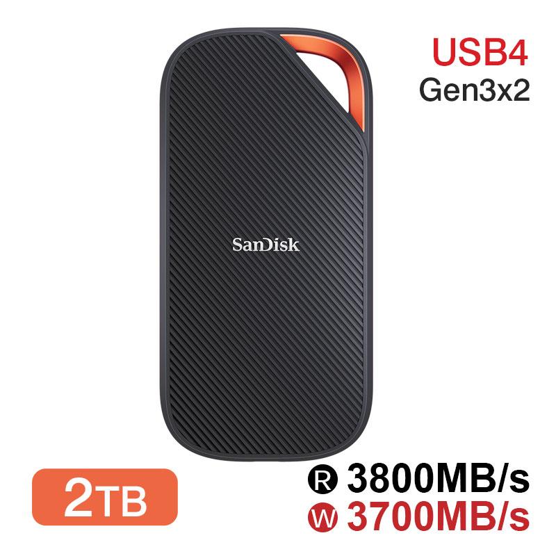 SanDisk（サンディスク） ポータブルSSD 2TB USB4 Gen 3x2 R:3800MB/s