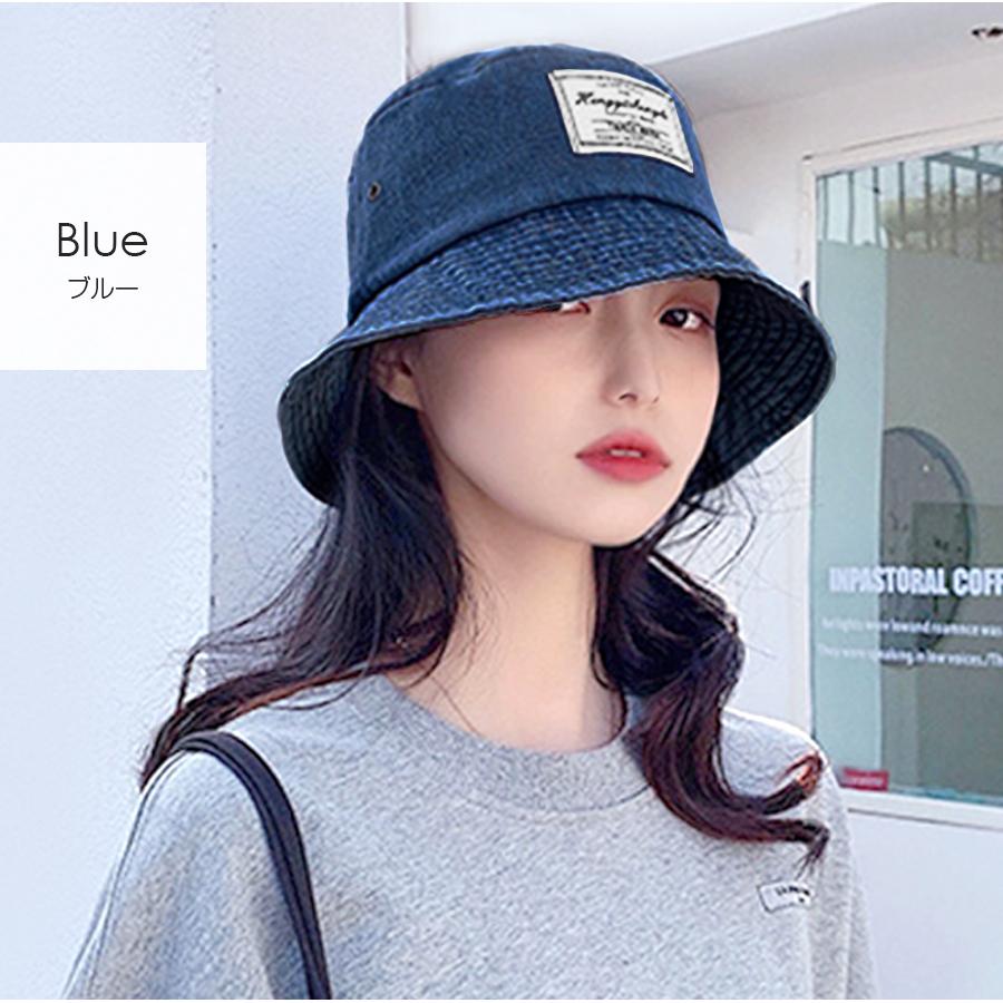 バケットハット デニム 帽子 レディース タグ 折りたたみ アジャスター