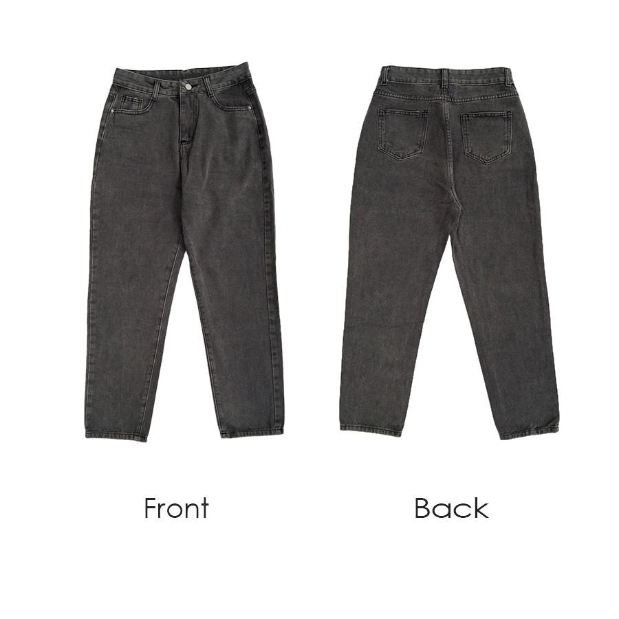 デニムパンツ ストレート ロング丈 ジーパン カジュアル ブラック