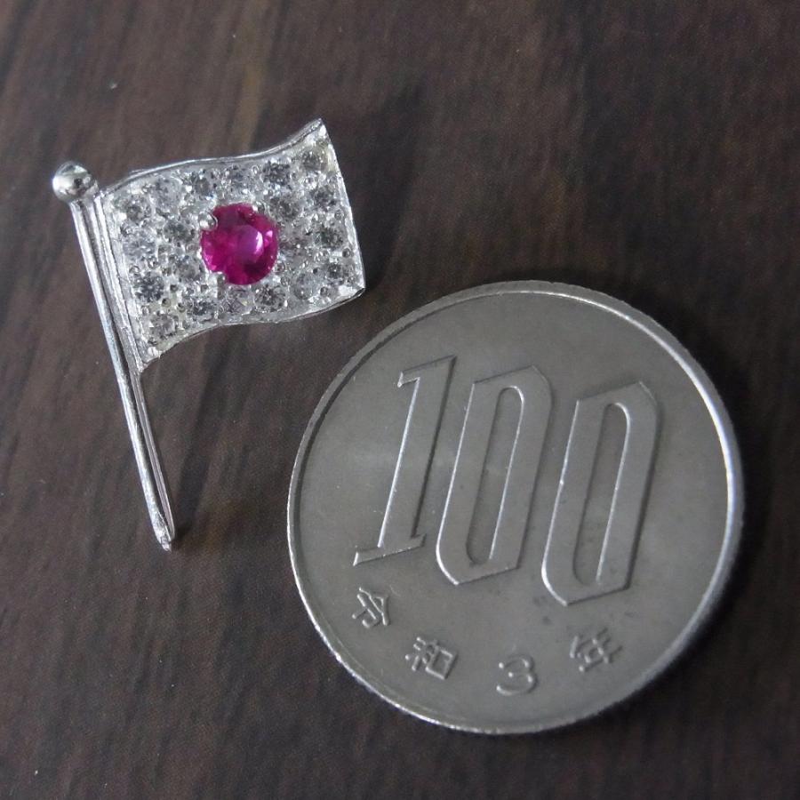 シルバー925製 ピンバッジ ラペルピン 日の丸 日本国旗 日章旗