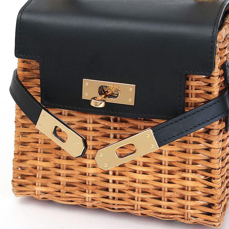 VIOLAd'ORO（ヴィオラドーロ） かごバッグ ラタン 2WAYミニショルダー