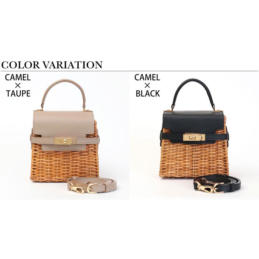 VIOLAd'ORO（ヴィオラドーロ） かごバッグ ラタン 2WAYミニショルダー