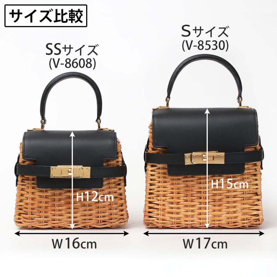 VIOLAd'ORO（ヴィオラドーロ） かごバッグ ラタン 2WAYミニショルダー