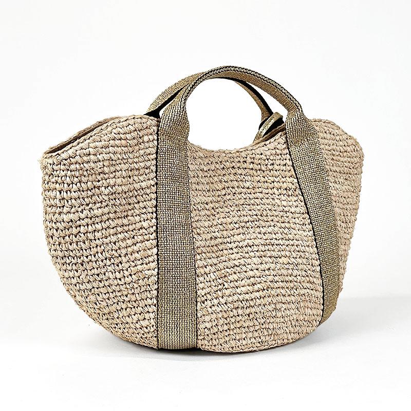 VIOLAd'ORO（ヴィオラドーロ） かごバッグ ラフィア バスケットトート