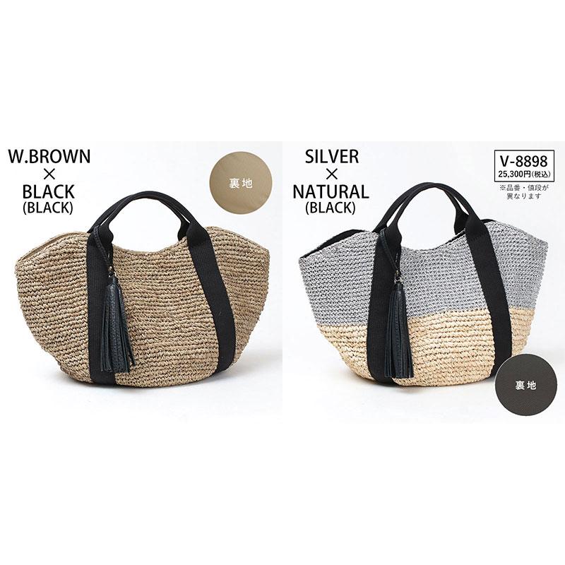 VIOLAd'ORO（ヴィオラドーロ） かごバッグ ラフィア バスケットトート