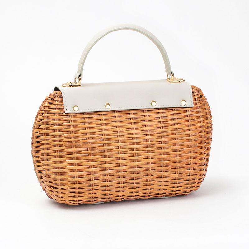 VIOLAd'ORO（ヴィオラドーロ） かごバッグ ラタン ハンドルバッグ MIRO