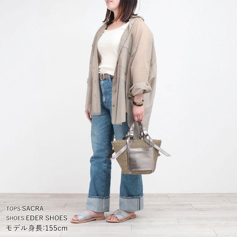 VIOLAd'ORO（ヴィオラドーロ） かごバッグ MIRO レザーポケット