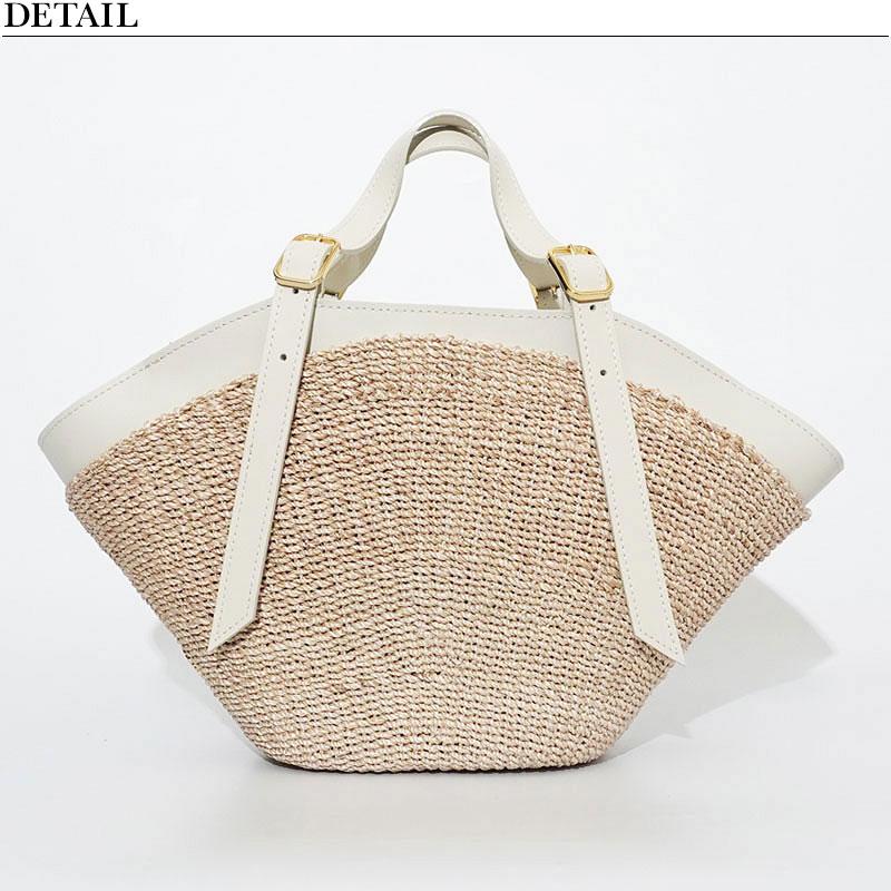 VIOLAd'ORO（ヴィオラドーロ） カゴバッグ アバカ トート MIRO V8844