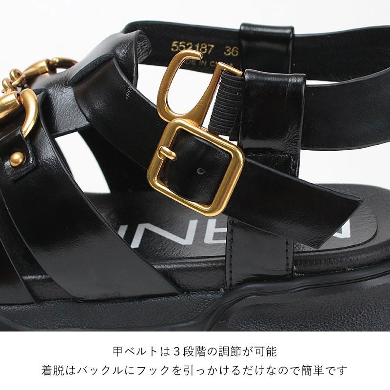 MANA（マナ） グルカサンダル ビット付き 552187 ブラック 正規品 人気
