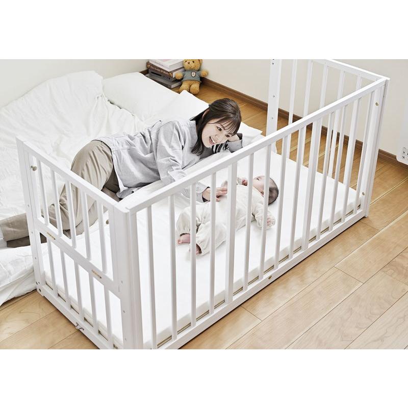 そいねーるIII ホワイト ベビーベッド （マットレス無し） そいねーる