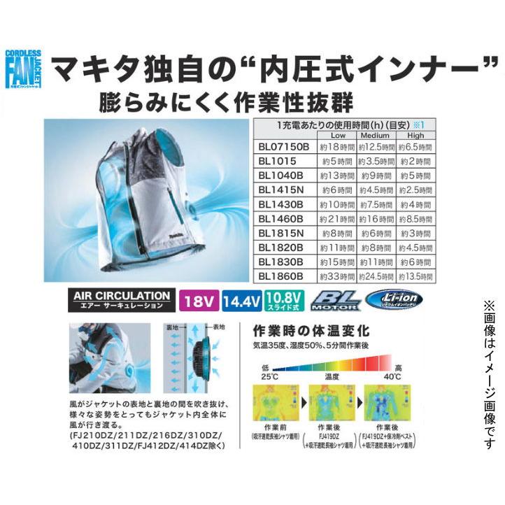 マキタ（makita） 充電式ファンジャケット 紺 M (ツナギタイプ) makita