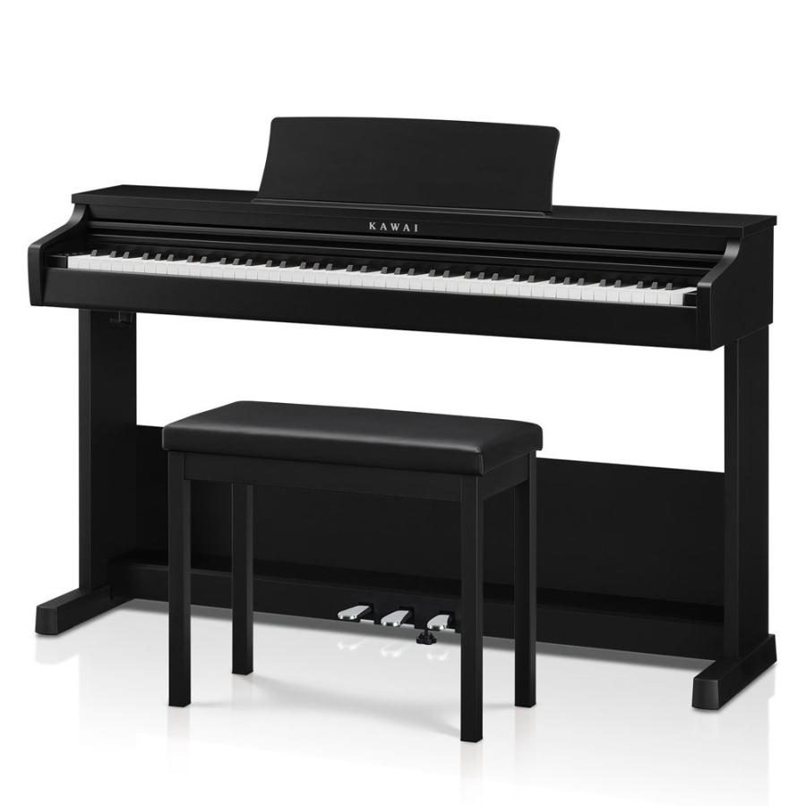 KAWAI カワイ 電子ピアノ(エンボスブラック仕上げ)(固定椅子