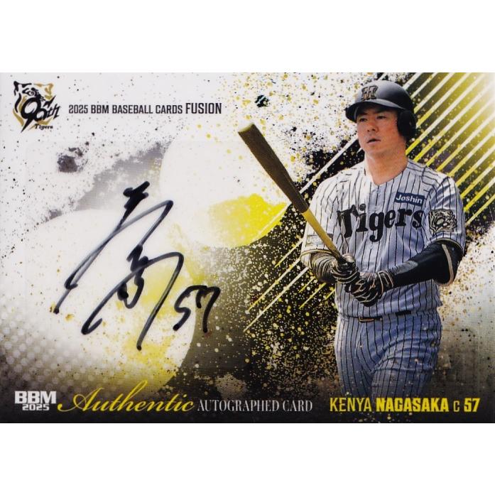 長坂拳弥/阪神タイガース】BBM 2025 FUSION [直筆サインカード/チーム