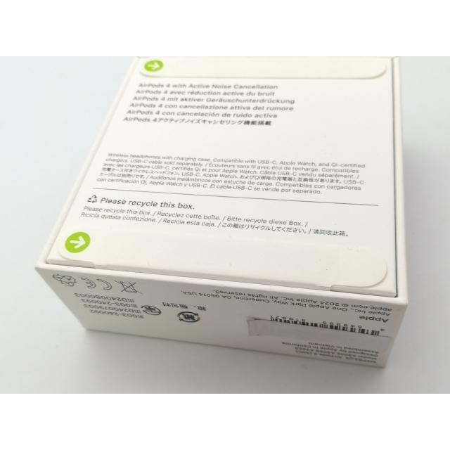未使用】Apple AirPods 4 アクティブノイズキャンセリング搭載モデル