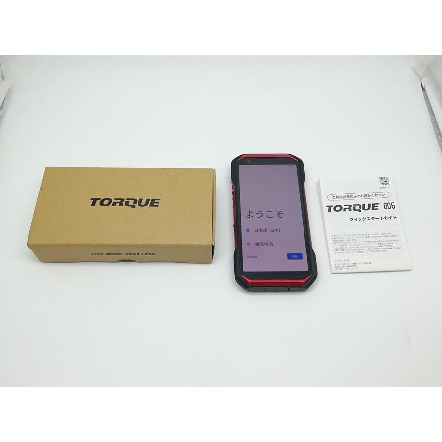 中古】KYOCERA au 【SIMフリー】 TORQUE G06 レッド 6GB 128GB KYG03