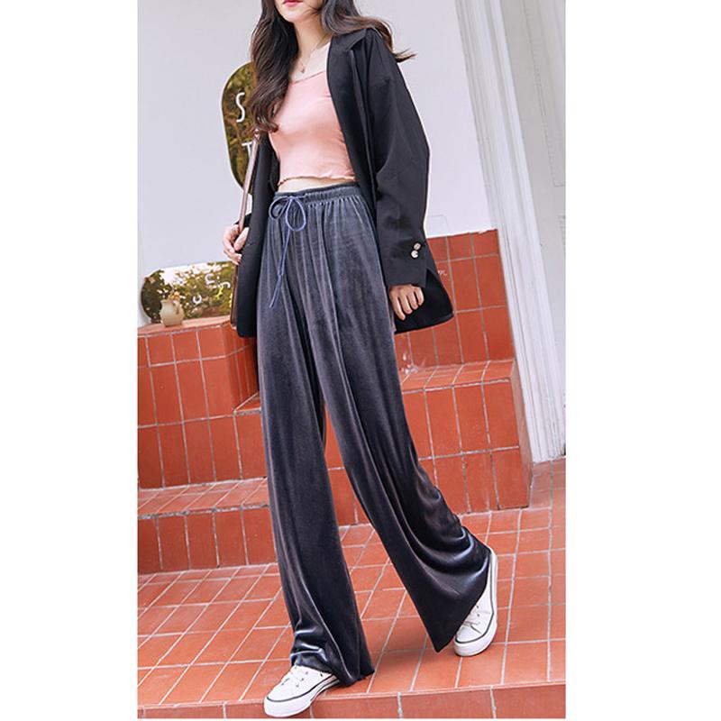 ベロアパンツ レディース ズボン 春秋冬 パンツ リラックスパンツ