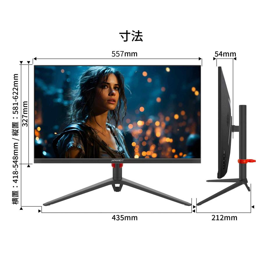 JAPANNEXT（ジャパンネクスト） JAPANNEXT 24.5インチIPSパネル 240Hz