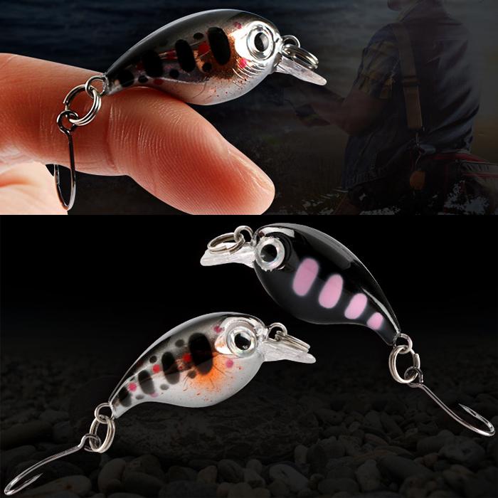 マイクロクランクベイト 8色 セット バーブレス フック 付き 3.6cm 2.1