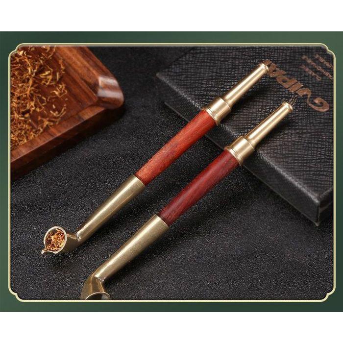 キセル ショート タイプ 喫煙具 煙管 えんかん タバコ管 天然木 銅