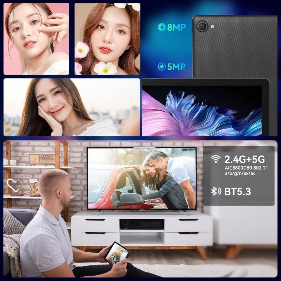 500円off/タブレット 10インチ Android 15 Wi-Fiモデル20GB+64GB+1TB