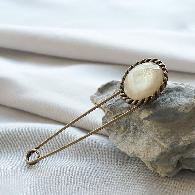 Jewel VOX ブローチ ビジュー付きアンティーク風キルトピン 安全ピン