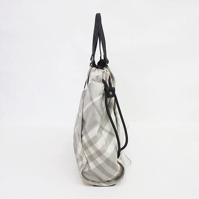 BURBERRY(バーバリー) チェック柄 トートバッグ 白 ホワイト系