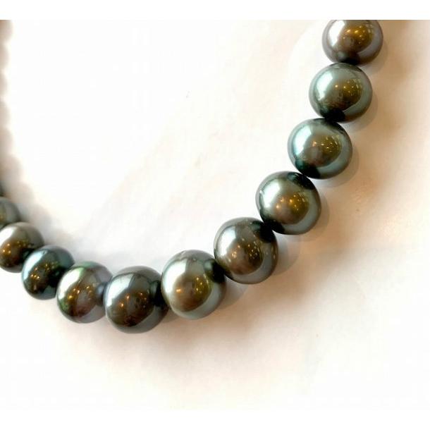 黒蝶真珠 パールネックレス 真珠ネックレス 13mm タヒチネックレス