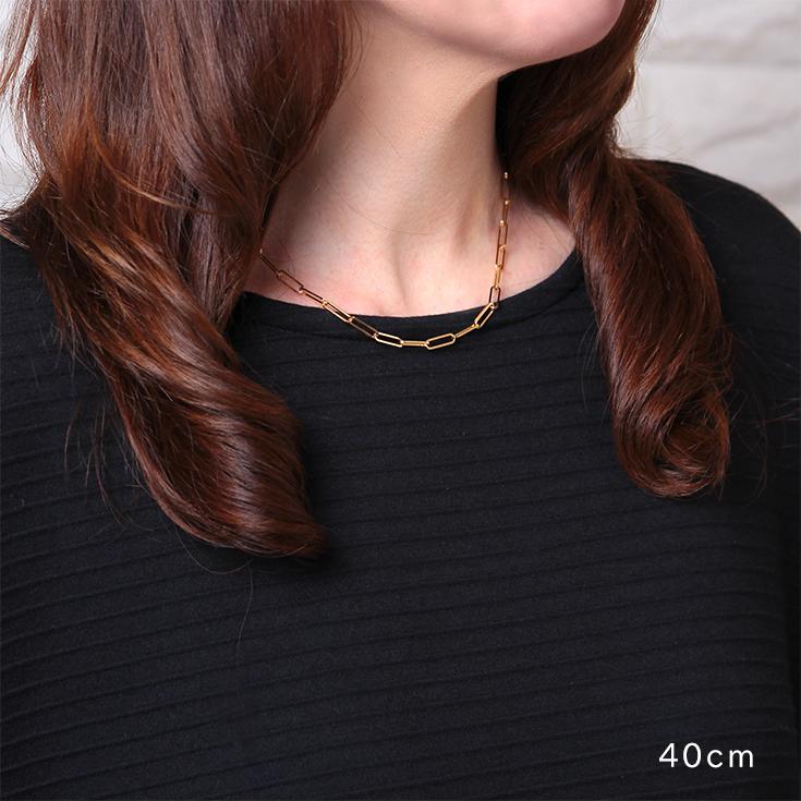 K18 18金 無垢 クリップ チェーン 太め ボリューム ネックレスチェーン