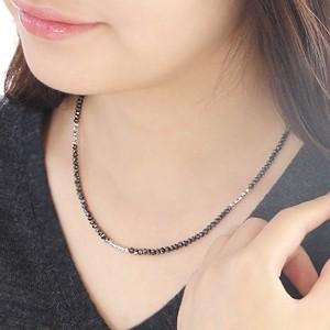新品K18WG ブラックダイヤモンド 30カラット AAA ネックレス ブラック