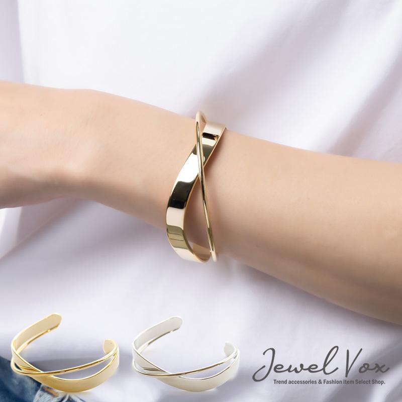 Jewel VOX ブレスレット レディース バングル 太め 金属アレルギー対応
