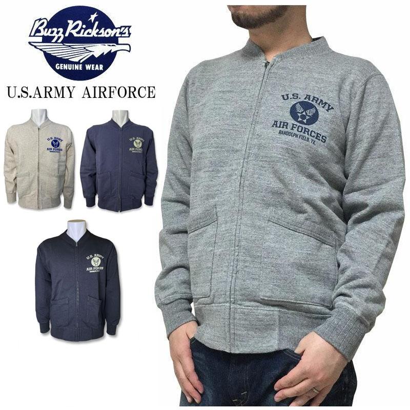BUZZ RICKSON'S BR65601 フルジップ スウェット エアフォース ヘザー