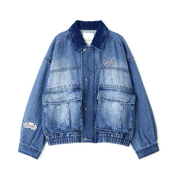 AVIREXアビレックス Gジャンデニムジャケット 襟袖ボア付き ヒジテツ様