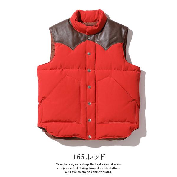 SUGAR CANE シュガーケーン LEATHER YOKE T/C DOWN VEST メンズ