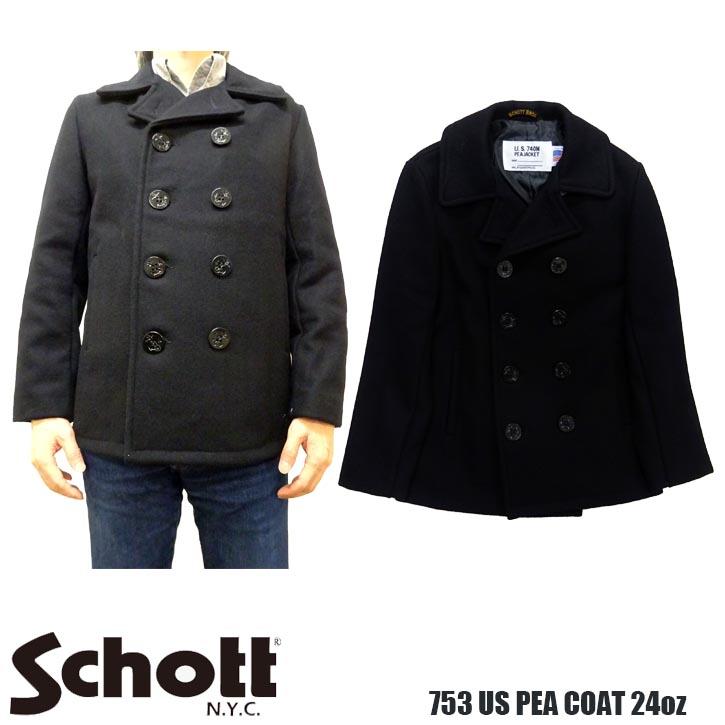 Schott N.Y.C（ショット） SCHOTT 753US PEA COAT 24oz スリムフィット