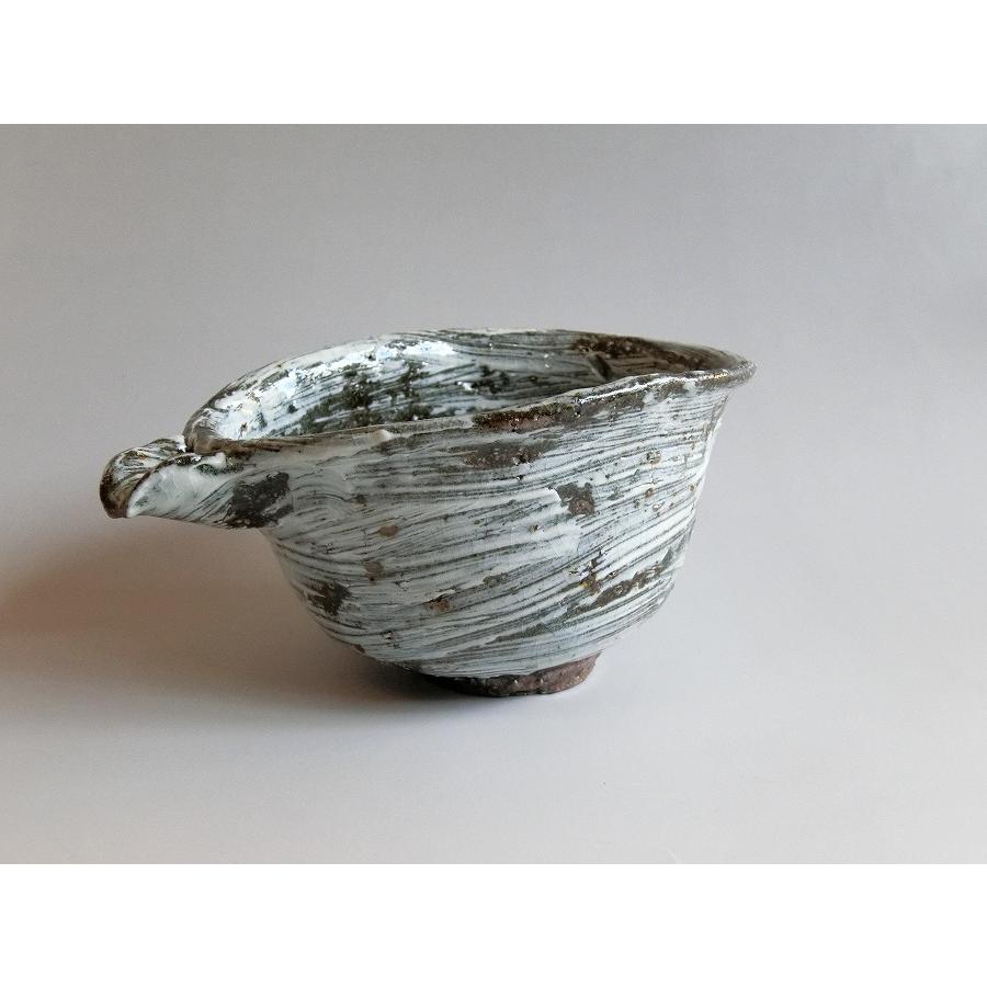 唐津焼中川自然坊窯】中川恭平作 刷毛目唐津片口注器(箱付) : 唐津焼