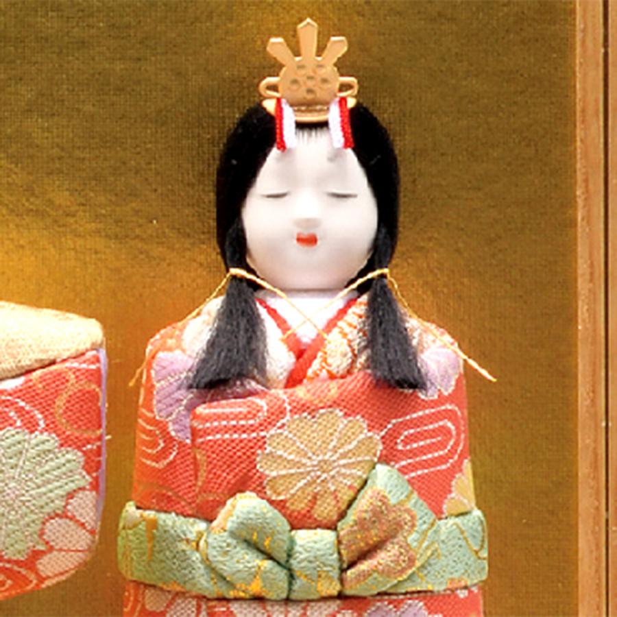 雛人形 立雛 立ち雛 ケース飾り 木目込み 一秀 かわいい シンプル