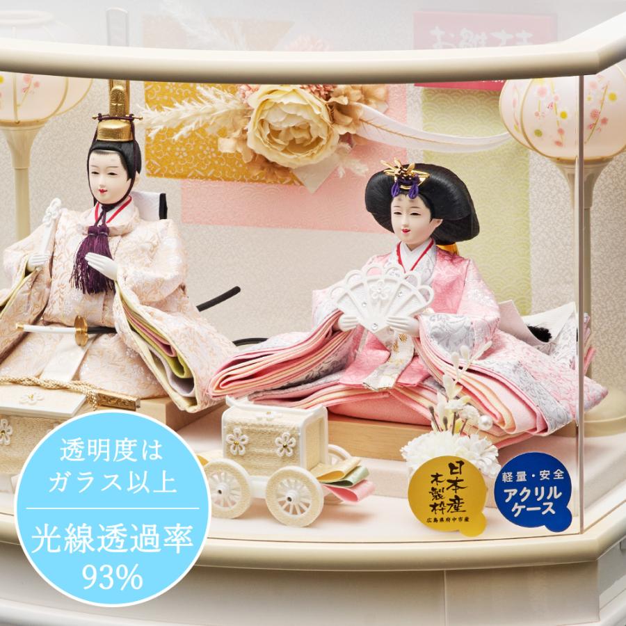 美品】雛人形 アクリルケース入り 完売しました】雛人形 衣裳着親王