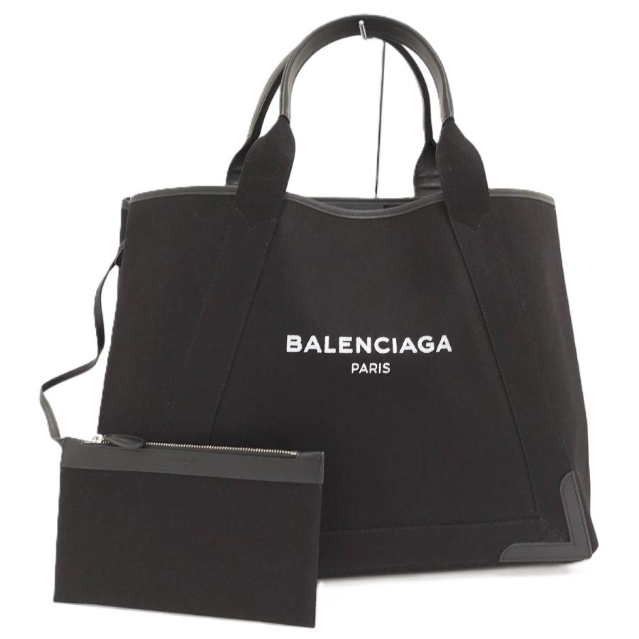 BALENCIAGA（バレンシアガ） ネイビーカバスS トートバッグ キャンバス