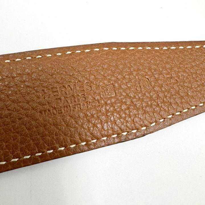 HERMES エルメス コンスタンス・リバーシブル Hベルト レザー×ゴールド