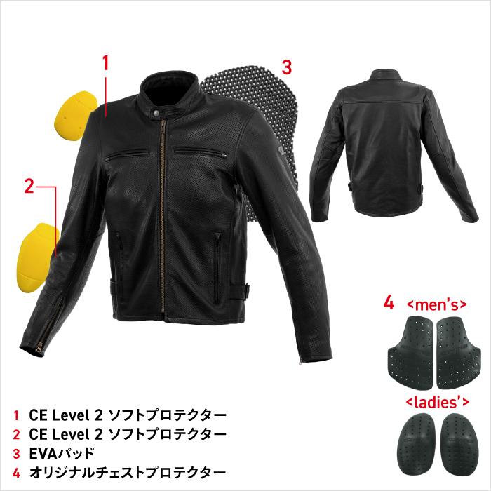 コミネ（Komine） レザージャケット LJ-5383 ベンティッドシングル