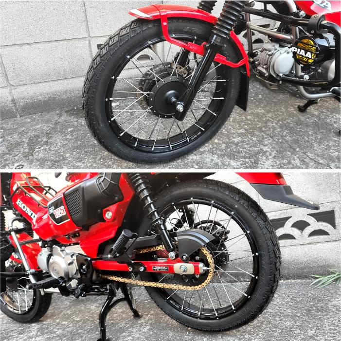 モトライン チューブレス ホイール J17 x 1.60 フロント リア 前後