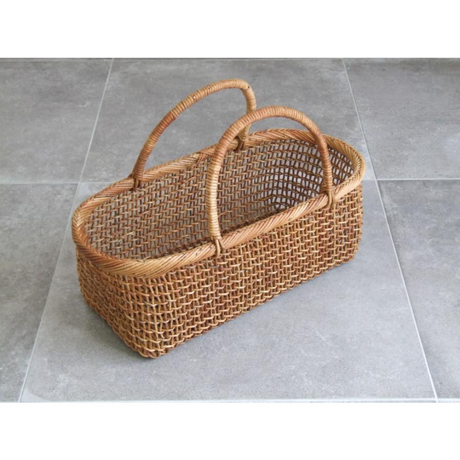 秋田県 あけび蔓細工 あけびかご 手提げかご 特上透かし編み こだし