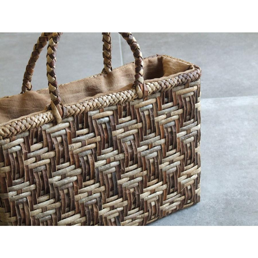 純国産 胡桃かごバッグ 亀甲編み 表裏 : おまめ - 通販 - Yahoo