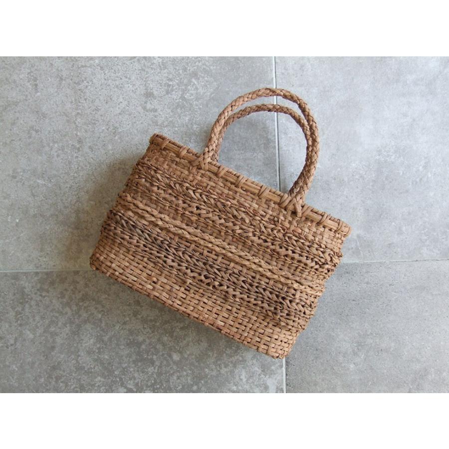 純国産 山葡萄かごバッグ 重ね重ね変わり棚編み : おまめ - 通販