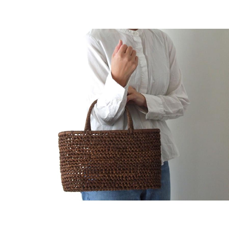 純国産 山形県 山葡萄かごバッグ 極細透かし編み 山葡萄蔓多め