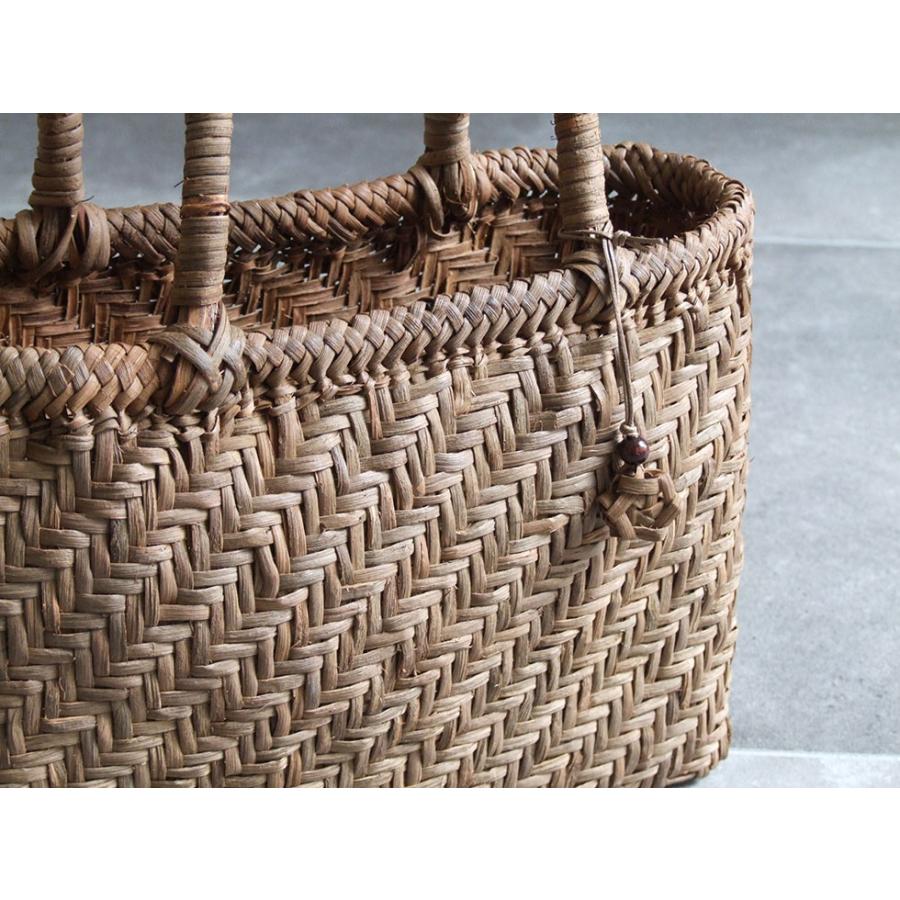 純国産 山形県 山葡萄かごバッグ 5mm極細網代編み 定番型 : おまめ