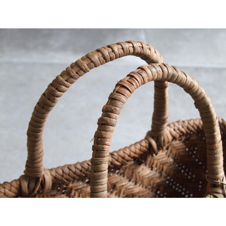 純国産 山形県 山葡萄かごバッグ 5mm極細網代編み 定番型 : おまめ